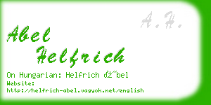 abel helfrich business card